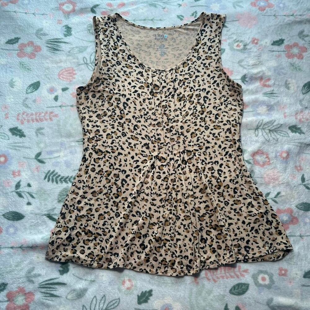 Y2K Leopard Print Tank Top S Mcbling Indie Sleaze Mob Wife Retro 90s Early 2000s